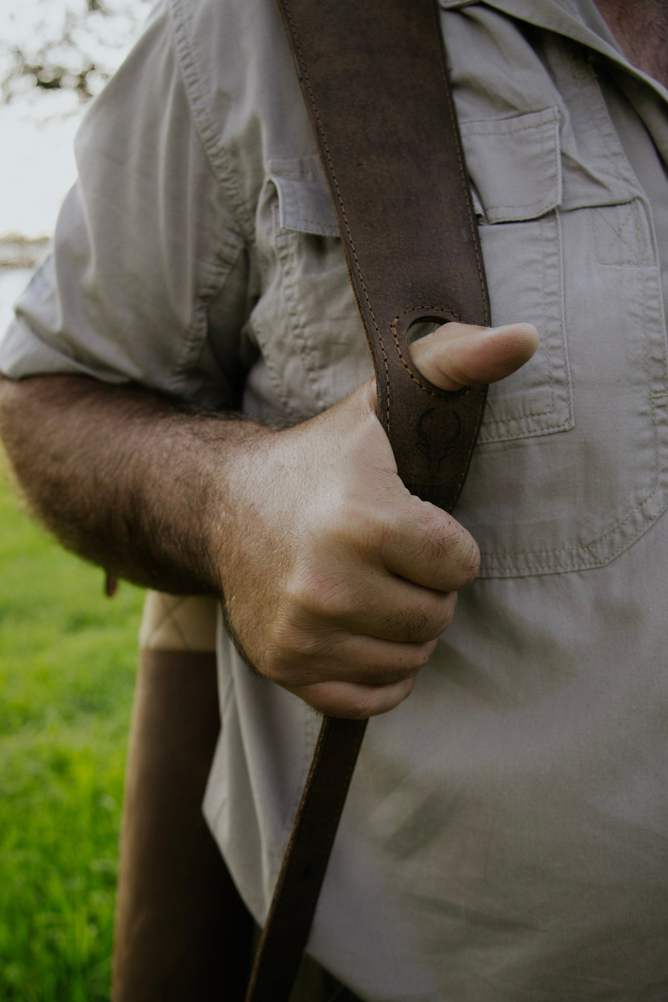 Leather & Khaki Canvas Rifle Bag