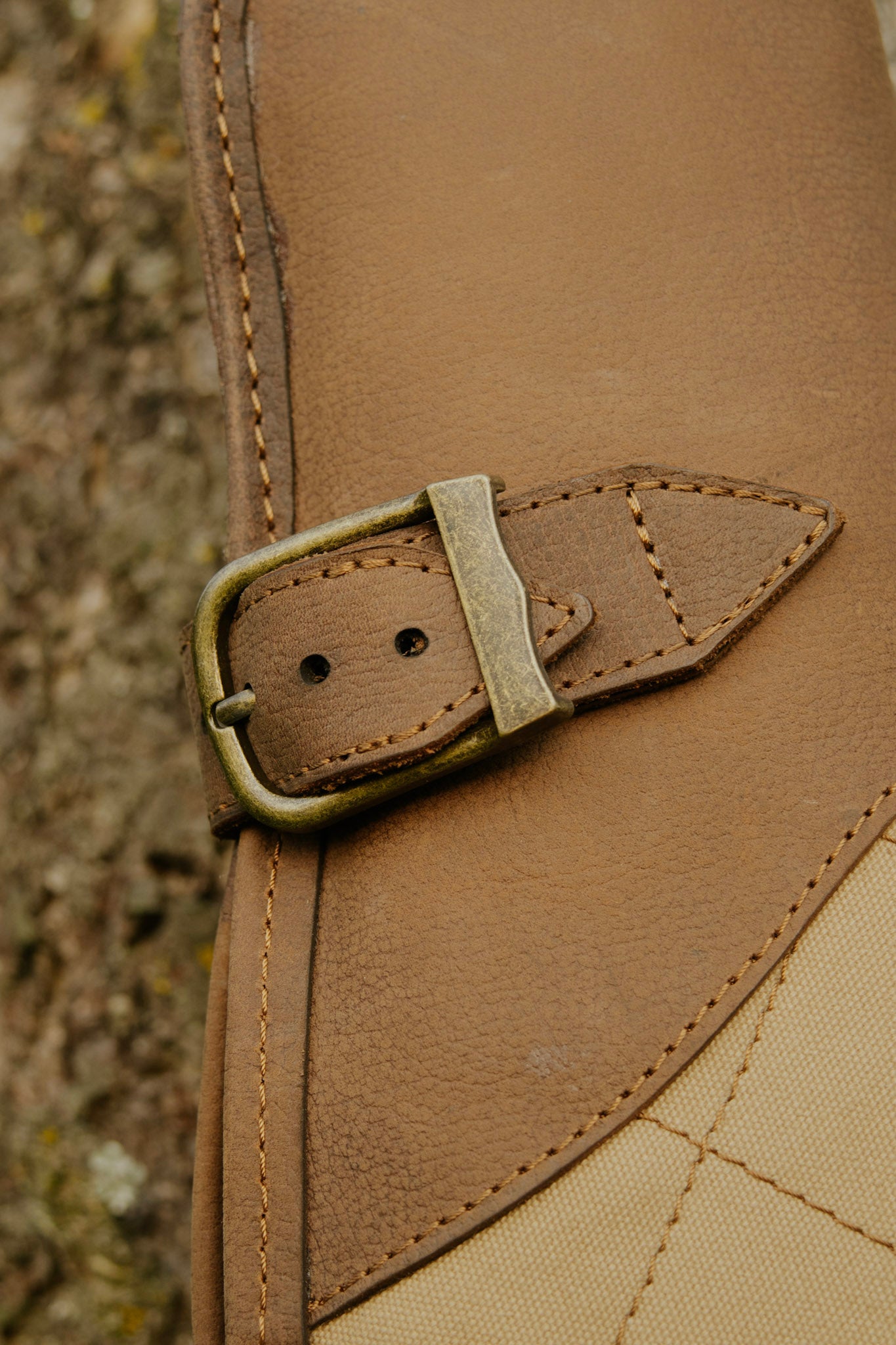 Leather & Khaki Canvas Rifle Bag